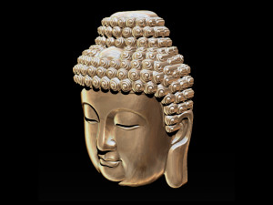 Buddha face pendant ready for 3d print 3d print model 3D-Druckmodell