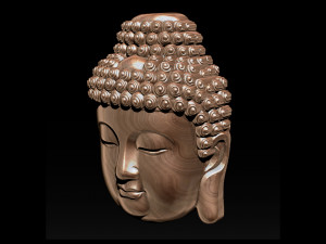 Buddha face pendant ready for 3d print 3d print model 3D-Druckmodell