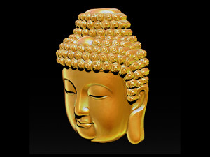 Buddha face pendant ready for 3d print 3d print model 3D-Druckmodell