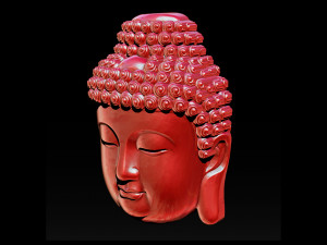 Buddha face pendant ready for 3d print 3d print model 3D-Druckmodell