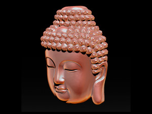 Buddha face pendant ready for 3d print 3d print model 3D-Druckmodell