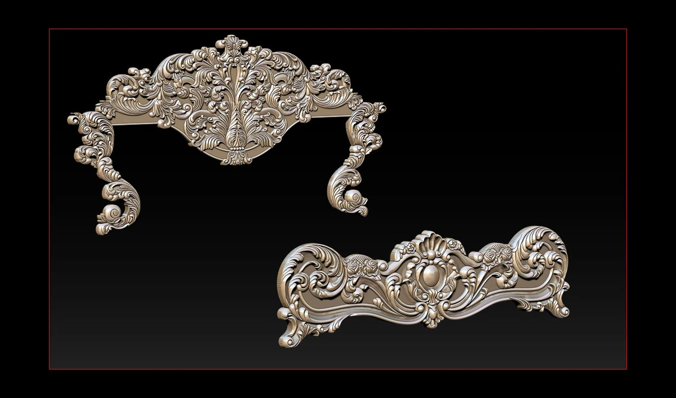 classic bed 3d relief models 3D Print Model .c4d .max .obj .3ds .fbx .stl .blend 