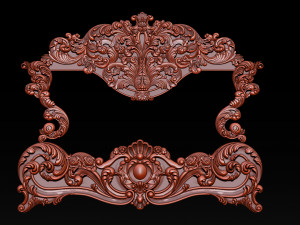 classic bed 3d relief models Modello di stampa 3D