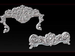 classic bed 3d relief models Modello di stampa 3D