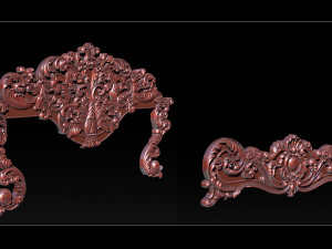 classic bed 3d relief models Modello di stampa 3D