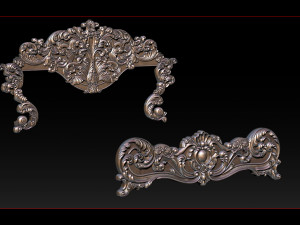 classic bed 3d relief models Modello di stampa 3D