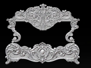 classic bed 3d relief models 3D Print Model