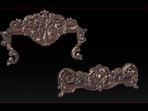 classic bed 3d relief models Modello di stampa 3D