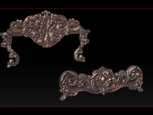 classic bed 3d relief models 3D Print Model