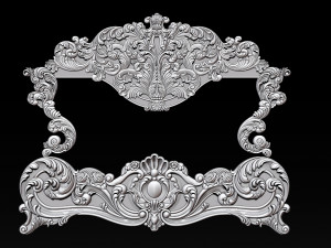 classic bed 3d relief models Modello di stampa 3D