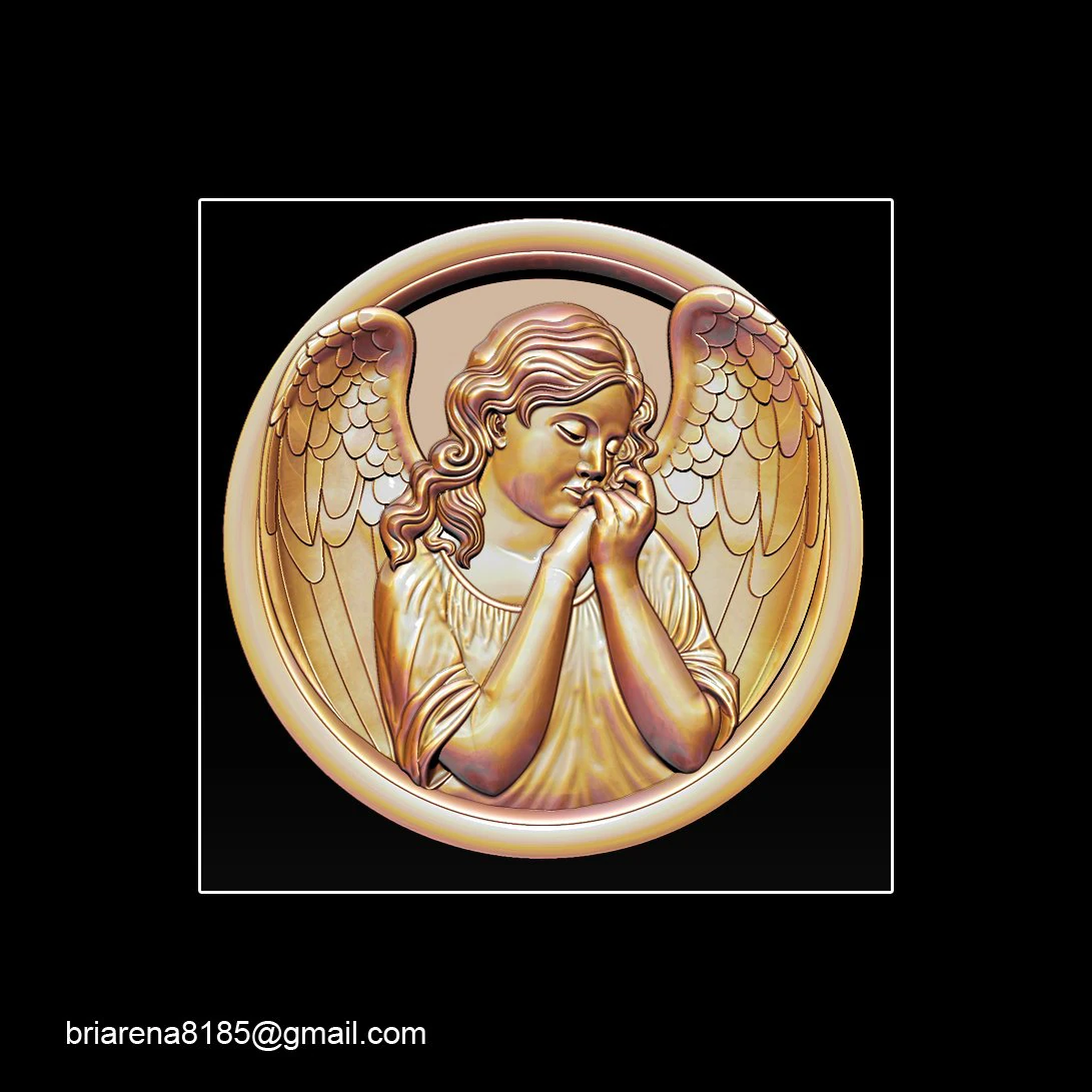 angel relief 3D Print Model .c4d .max .obj .3ds .fbx .stl .blend