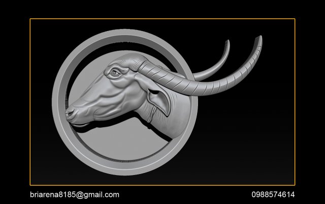 buffalo 3d stl model relief for cnc Modelo de Impressão 3D .c4d .max .obj .3ds .fbx .stl .blend 