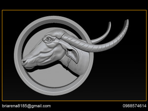 buffalo 3d stl model relief for cnc 3D Print Model