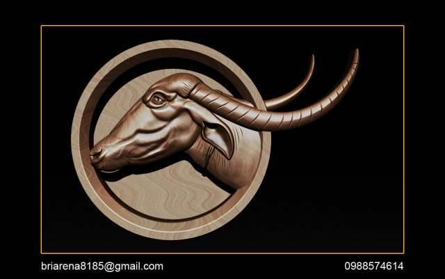buffalo 3d stl model relief for cnc 3D