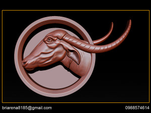buffalo 3d stl model relief for cnc Modelo de Impressão 3D