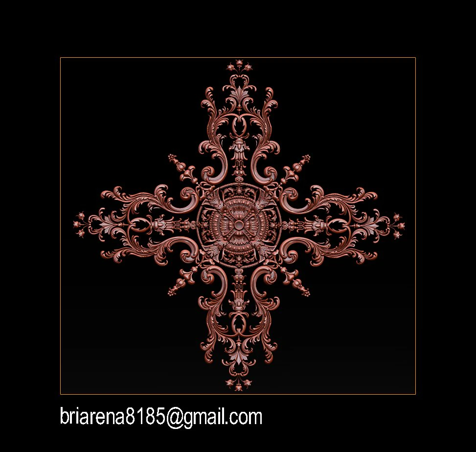 decorative ornament cnc wooden cutting 3D Print Model .c4d .max .obj .3ds .fbx .stl .blend
