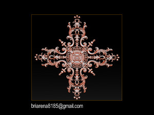 decorative ornament cnc wooden cutting 3D Принт Модель