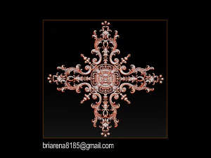 decorative ornament cnc wooden cutting 3D Print Model