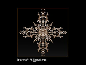 decorative ornament cnc wooden cutting 3D Print Model