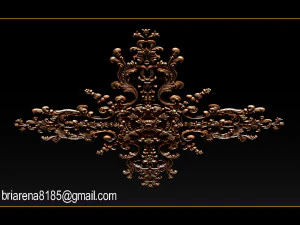 decorative ornament cnc wooden cutting 3D Print Model