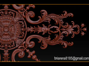 decorative ornament cnc wooden cutting 3D Print Model
