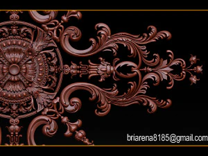 decorative ornament cnc wooden cutting 3D Print Model