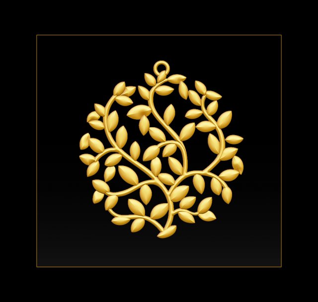 tree face pendant 3d print model 3D Print Model .c4d .max .obj .3ds .fbx .stl .blend 