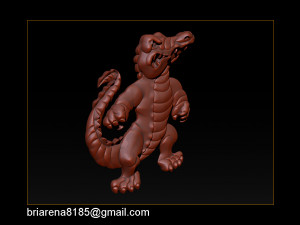 pendant little crocodile - gators 3d relief Modèles 3D en vedette