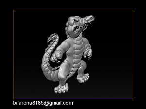 pendant little crocodile - gators 3d relief Modèles 3D en vedette
