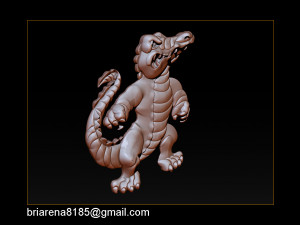 pendant little crocodile - gators 3d relief Modèles 3D en vedette