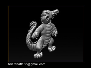 pendant little crocodile - gators 3d relief Modèles 3D en vedette