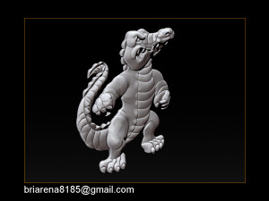 pendant little crocodile - gators 3d relief Modèles 3D en vedette