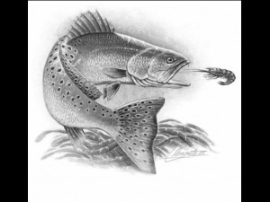 salmon bas relief for cnc carving 3D Print Model