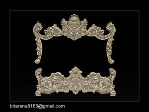 classic bed 3d relief models 3D-printmodel