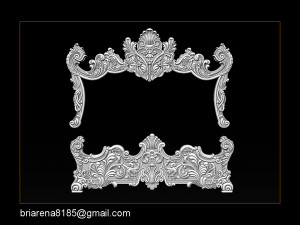 classic bed 3d relief models 3D-printmodel