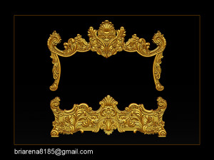 classic bed 3d relief models 3D-printmodel