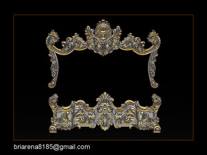 classic bed 3d relief models 3D-printmodel