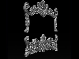 classic bed 3d relief models 3D-printmodel