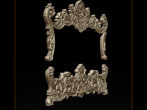 classic bed 3d relief models 3D-printmodel