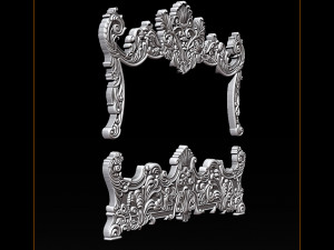 classic bed 3d relief models 3D-printmodel