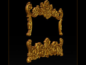 classic bed 3d relief models 3D-printmodel