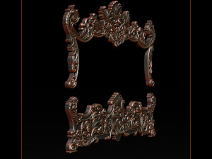 classic bed 3d relief models 3D-printmodel