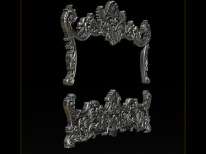 classic bed 3d relief models 3D-printmodel