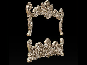 classic bed 3d relief models 3D-printmodel