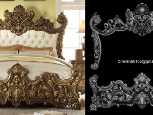 classic bed 3d relief models 3D-printmodel