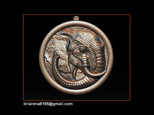 elephant pendant jewelry 3d print model 3D Print Model
