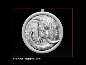 elephant pendant jewelry 3d print model 3D Print Model
