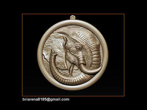elephant pendant jewelry 3d print model 3D Print Model