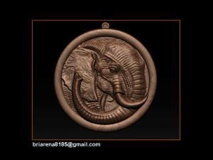 elephant pendant jewelry 3d print model 3D Print Model