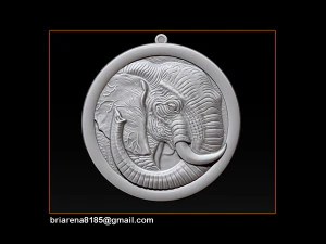 elephant pendant jewelry 3d print model 3D Print Model